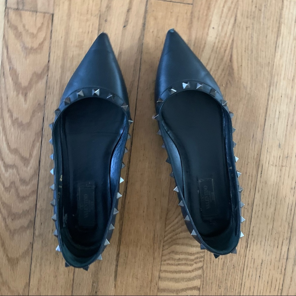 valentino rockstud flats